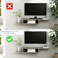 Miniatyrbillede 5 af 10: Rootz TV Wall Cabinet - Lowboard - Hanging Board - TV Cabinet - Console Chipboard - Cement - Grey - 152.4 x 29.8 x 21 cm