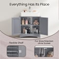 Miniatyrbillede 4 af 5: Rootz Sink Cabinet - Vanity Unit - Base Cabinet - Rumbesparende MDF - 30 x 60 x 60 cm - Grå