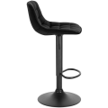 Pikkukuva 5 / 10: Rootz baarijakkara - Säädettävä työtuoli - Kääntyvä baarituoli - Mukava, kestävä, helppohoitoinen - Velvet & Metal - 82,5 cm-104 cm x 42,5 cm x 35 cm
