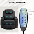 Miniatyrbillede 4 af 10: Rootz Massage Hvilestol - TV Lænestol - Kunstlæder - Ultimate Comfort - 89L x 99W x 106H cm
