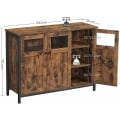 Miniatyrbillede 3 af 9: Rootz skænk - Køkkenskab - Opbevaringsskab - Industrielt - Forarbejdet træ - Metal - Brun - Sort - 100 x 35 x 75 cm