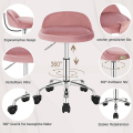 Miniatyrbillede 4 af 9: Rootz Velvet Office Taburet - Justerbar Skrivebordsstol - Rolling Task Chair - Komfortabel, Fleksibel, Holdbar - 53cm-65,5cm x 30cm x 30cm