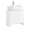 Miniatyrbillede 1 af 9: Rootz MDF Base Cabinet - Badeværelsesopbevaringsenhed - Justerbare hylder Arrangør - Rumbesparende design - 60x61x30cm
