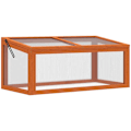 Miniatyrbillede 7 af 7: Rootz Drivhus - Cold Frame Drivhus - Cold Frame Box - Plantebed med dæksel - Træ Og Polycarbonat - Vejrbestandig - Orange - 90 x 46 x 40 cm
