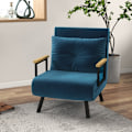 Miniatyrbillede 2 af 10: Rootz Afslapningsstol - Hvilestol - Læsestol - Justerbart ryglæn i 5 niveauer - Ekstra pude - Stålramme - 63W x 73D x 81H cm (Sofa) / 185W x 63D x 26H