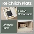 Miniatyrbillede 3 af 5: Rootz Bedside Table - Side Bord - Natbord - Med skuffe - Stilfuld opbevaringsløsning - 28 x 39 x 41 cm