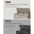 Miniatyrbillede 5 af 6: Rootz skobænk med polstret sæde - Entry-arrangør - Spånplademateriale - 40 cm x 100 cm x 46 cm - Greige-broget finish