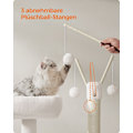 Miniatyrbild 3 av 4: Rootz 2 i 1 kattskrapstolpe - Cat Tree Tower - Spånskiva - Plysch - Sisal - 57,5 ​​cm x 50 cm x 151 cm - Dimgrå - 18,4 kg