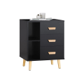 Miniatyrbild 1 av 9: Rootz Sängbord - Sidobord - Telefonbord - Modern Charm - Enkel montering - Kompakt design - 48cm x 60cm x 40cm - Svart FBT95-SCH