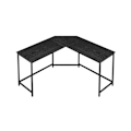 Miniatyrbillede 1 af 7: Rootz computerbord - Arbejdsstation - Studiebord - Spånplade og stål - Rummelig - Robust - Nem montering - Ibenholt sort-blæk sort - 149 cm x 149 cm x