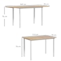 Miniatyrbillede 3 af 10: Rootz Spisebord til 6 Personer - Udklappeligt bord - Pladsbesparende Spisebord - Nemt at rengøre - 160L x 70W x 76H cm - MDF og stål