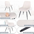 Miniatyrbild 5 av 8: Rootz matstolsset - Köksstol - Stoppade stolar - Ergonomisk design - 81,5 cm x 38 cm x 47 cm - Sammet - Metallben