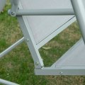 Miniatyrbillede 5 af 7: Rootz Verandagynge - Gyngesæde - 3-personers havegyngebænk - Havegynge - Med tag - Metal - Grå/sølv - 170 x 110 x 153 cm