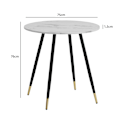 Miniatyrbillede 4 af 6: Rootz Round Spisebord - Moderne spisemøbler - bord i marmorstil - Scratch -resistente - 75 cm x 75 cm x 76 cm