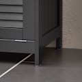 Miniatyrbillede 10 af 11: Rootz Højt badeværelsesskab - Slank opbevaringsorganisering - Vasketøjskurv - MDF og fyrretræ - Vægmonteret - 40 cm x 170 cm x 37 cm