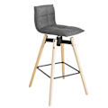 Pikkukuva 1 / 8: Rootz kääntyvä baarijakkara - korkeussäädettävä jakkara - pehmustettu istuin - Design-jakkara Home Bariin - 98cm x 36cm x 38cm