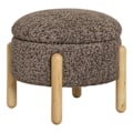Pikkukuva 1 / 5: Rootz Pouf Storage - Bouclé Ottoman - Brown/Nature Foomattu - Ylimääräinen säilytystila - 45 cm x 36cm x 45cm