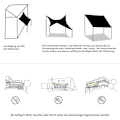 Miniatyrbillede 8 af 10: Rootz Sun Sail Shade Canopy - UV-beskyttelse - Rivefast - Nem installation - HDPE-stof - 180g/m² - Grå - 3 øjer - 1,5 m reb - 180 cm x 180 cm