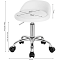 Miniatyrbillede 3 af 7: Rootz Justerbar drejelig kontorstol - Skrivebordsstol - Rullestol - Ergonomisk design - Højdejusterbar - Komfortabel siddeplads - 53cm-65,5cm Højde