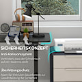 Miniatyrbillede 6 af 10: Rootz elektrisk stående skrivebord - Højdejusterbart skrivebord - Sit Stand-skrivebord - Ergonomisk arbejdsstation - 140 cm x 70 cm x 72-116 cm