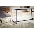 Miniatyrbillede 6 af 6: Rootz stort rektangulært spisebord - moderne marmorlook - Robuste metalben - Sæder til 8 personer - 180 cm x 90 cm x 76 cm