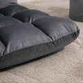 Pikkukuva 4 / 6: Rootz-nojatuoli - Vieraspatja - Lattiatuoli - Säädettävä selkänoja - Velour Look - Istuintyyny - Harmaa - 55 cm x 71 cm x 53,5 cm