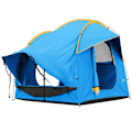 Miniatyrbild 10 av 10: Rootz Biltält Campingtält - Bilskydd - Utomhustak - 3 dörrar - Väderbeständig - 239cm x 210cm x 210cm - Orange + Blå