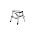 Miniatyrbillede 1 af 6: Rootz 2-trins stige - Trintaburet af aluminiumslegering - Trin-foldbar skammel - Skridsikre trin - 45 cm x 35,5 cm x 38 cm