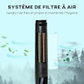 Miniatyrbild 5 av 7: Rootz Column Fan Tower Fan - Air Cooler - 2 -in -1 fläkt - Remote Control, Timer, Swivel - 31,5 cm x 31,5 cm x 107 cm - Håll sval och bekväm
