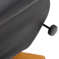 Miniatyrbillede 10 af 11: Rootz Relax stol - Fodstøtte - Fodskammel - Kunstlæder - Massivt træ - Liggefunktion - 80 x 86 x 99 cm - Sort