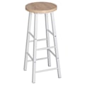 Miniatyrbillede 6 af 10: Rootz Industriel Barstol - Bordskammel - Metal- og træskammel - Robust konstruktion - Alsidig brug - Gulvbeskyttelse - Sædehøjde 71 cm, Diameter 30 cm
