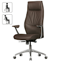 Miniatyrbild 3 av 7: Rootz XXL Executive Chair - Kontorsstol - Äkta läder Stol - Bekvämt brett ryggstöd - Justerbar 3-stegs synkron mekanism - Anti-Shock funktion - 58cm x