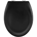 Miniatyrbild 1 av 9: Rootz O-formad toalettsits - Heavy-Duty Toalettlock - Duroplast - Matt Svart/Vit - Soft Close - Snabbkoppling - 44,7cm x 5,5cm x 37,1cm