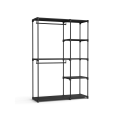 Miniatyrbillede 1 af 8: Rootz sort 2-delt sæt campingstol - udendørs stol - bærbare stole - ikke-vævet stof - letvægts - holdbar - nem at samle - 43 cm x 124 cm x 182 cm