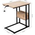 Miniatyrbillede 3 af 9: Rootz sofabord - sidebord - lys eg - robust konstruktion - let at samle - alsidigt - kompakt design - 55 cm x 36 cm x 59,5 cm