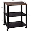 Miniatyrbillede 3 af 10: Rootz Retro Metal Serveringsvogn - Opbevaringsvogn - Utility rullevogn - Pladsbesparende, Alsidig, Holdbar - 60 cm x 76 cm x 40 cm