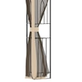 Pikkukuva 4 / 8: Rootz Gazebo - Puutarhapaviljonki - Puutarhateltta - Juhlateltta - Hyönteisverkot ja kulmahyllyt - Metalli/polyesteri - Ruskea/Beige - 3,7 x 3 m