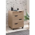 Miniatyrbillede 5 af 7: Rootz rullecontainer Sonoma 40x60x40cm skuffeskab kontorcontainer - Skrivebordscontainer med skuffer - Kontorcontainer Sidecontainer med hjul - Lille