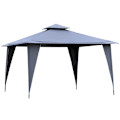Miniatyrbild 1 av 7: Rootz Gazebo - Festtält med dubbelt tak - Marquee Gazebo - Metall - Polyester - Grå - 3,45 x 3,45 x 2,68 m