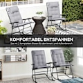 Miniatyrbillede 4 af 10: Rootz 2 stykker Sun Lounger Edition - Garden Lounger Pads - polstrede puder - Vandafvisende - 50 cm x 116 cm x 5 cm, grå