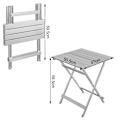 Miniatyrbild 10 av 10: Rootz Hopfällbart bord - Hopfällbart skrivbord - Bärbart stativ - Campingbänk - Utomhusyta - Kompakt bänkskiva - Utility Board - Silver - 50,5x47x59,5