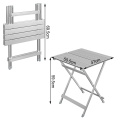 Miniatyrbillede 10 af 10: Rootz Foldebord - Sammenklappeligt skrivebord - Bærbart stativ - Campingpladsdisk - Udendørs overflade - Kompakt bordplade - Utility Board - Sølv - 50