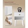 Miniatyrbillede 4 af 7: Rootz Sengebord - Natbord - Natskab af træ - Spånplade - MDF - Massivt træ - 28cm x 39cm x 55cm - Snehvide