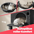 Miniatyrbillede 4 af 5: Rootz 206 cm Cat Scratching Tree - Cat Tower - Scratch Post - 13 Scratch Pillars - Rumbesparende design - 60 cm x 50 cm x 206 cm - Perfekt til legende
