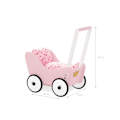 Miniatyrbillede 2 af 2: Rootz Dukkevogn Prinzessin Lea - Legetøjsklapvogn - Baby Buggy - Justerbart håndtag - 55 cm x 35 cm x 58 cm