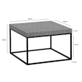 Miniatyrbild 4 av 6: Rootz Modern soffbord - Samtida bord - Minimalistisk tabell - Spacebesparing Design - 60 cm x 60 cm x 38 cm