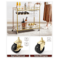 Miniatyrbild 6 av 7: Rootz Serveringsvagn - Serveringsvagn med Glasskivor - Barvagn - Rullande Serveringsvagn - Köksvagn - Snygg serveringsvagn - Industriell serveringsvag