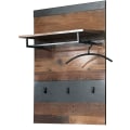 Miniatyrbillede 2 af 6: Rootz Garderobestativ - Knagerække - Brun og Sort - 80 x 106 x 28 cm