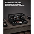 Miniatyrbild 7 av 7: Rootz Watch Box Organizer - Smyckesförvaringsfodral - Displaystativ i trä - Konstruktion i massivt trä - Akryllock - MDF-interiör - 18 cm x 35,2 cm x