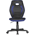 Miniatyrbild 4 av 7: Rootz barnstol svart - blå för barn från 6 med ryggstöd - Barnsnurrstol ergonomisk barnkontorsstol - Ungdomsstol justerbar i höjdled - Barnstol utan a